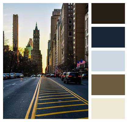 New York Road Buildings Image